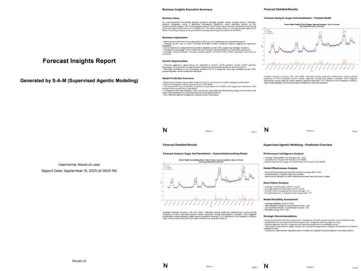 Forecasting Multi-Page Report